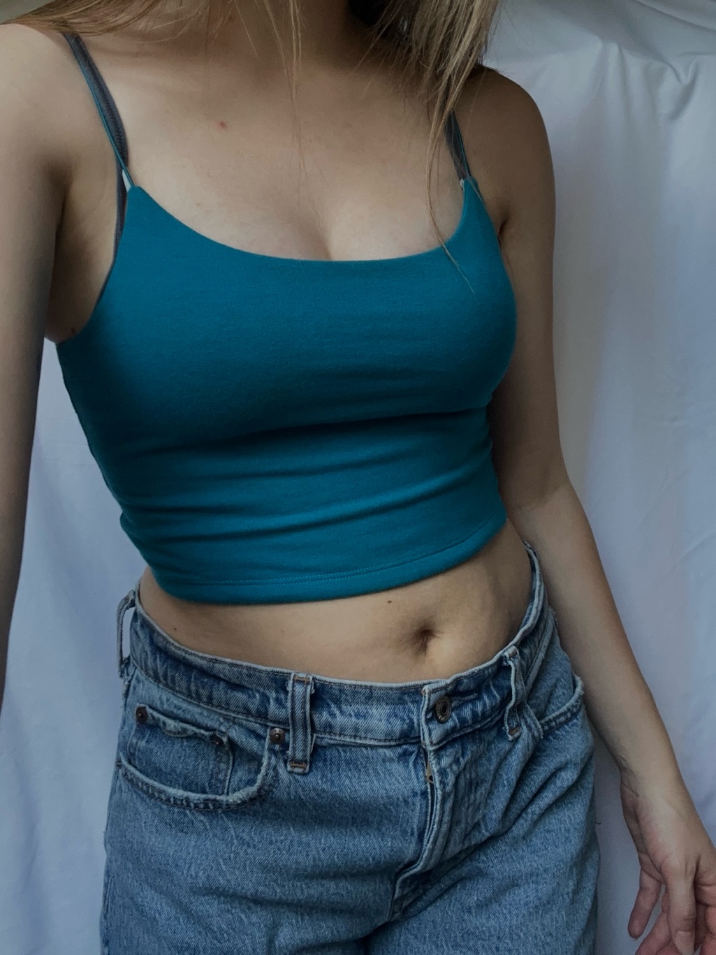 Victoria's Secret Teal Spaghetti-Strap Crop